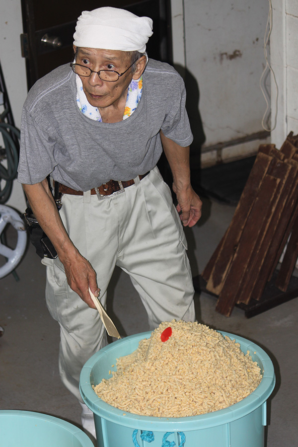 Mélange kôji de riz et soja broyé