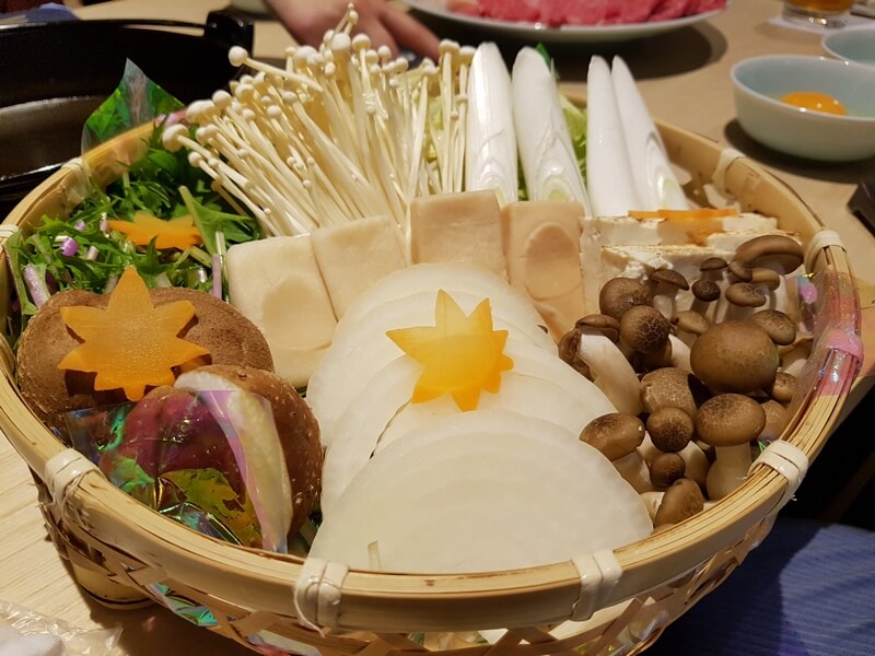 Légumes pour sukiyaki